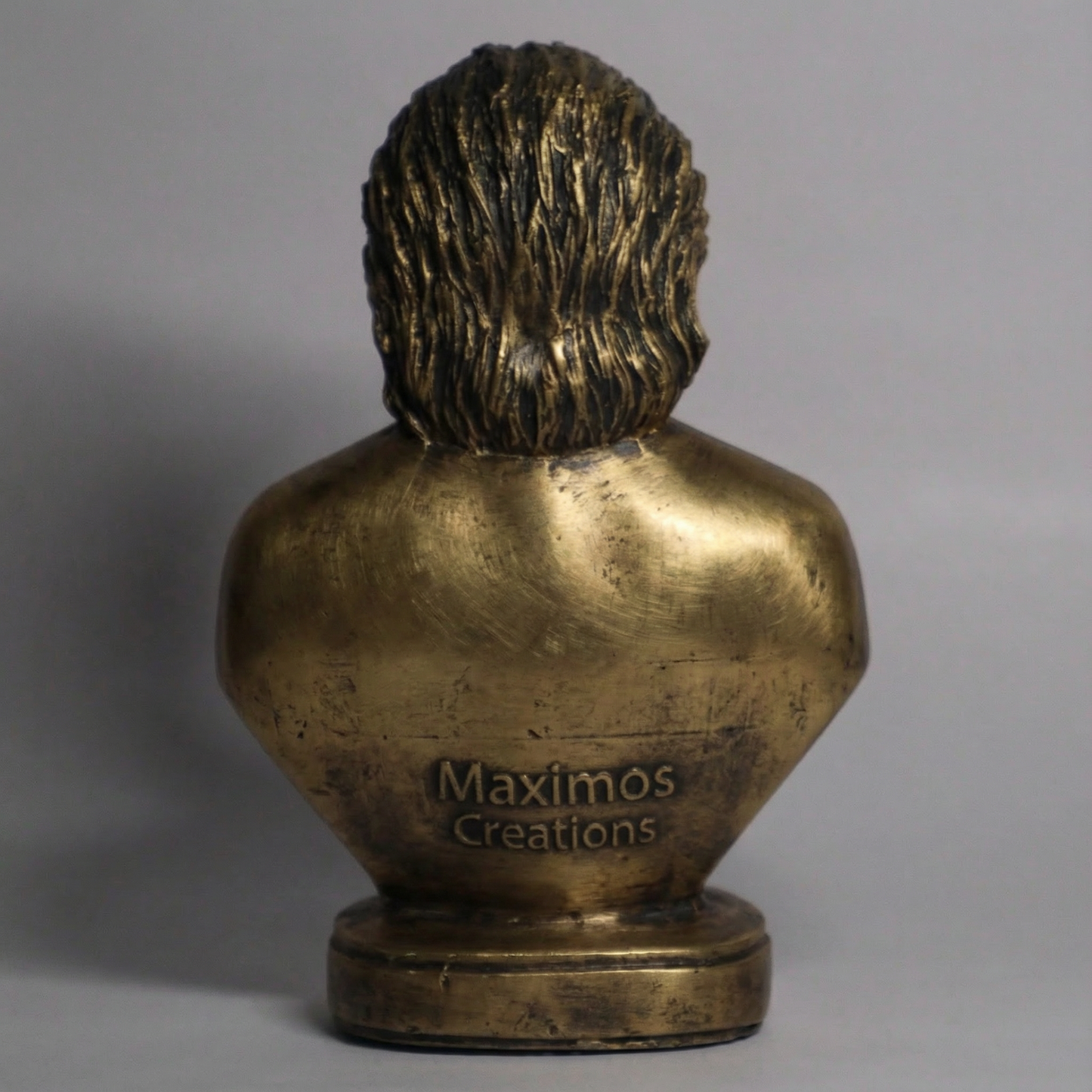 Einstein stone dust resin miniature sculpture front view