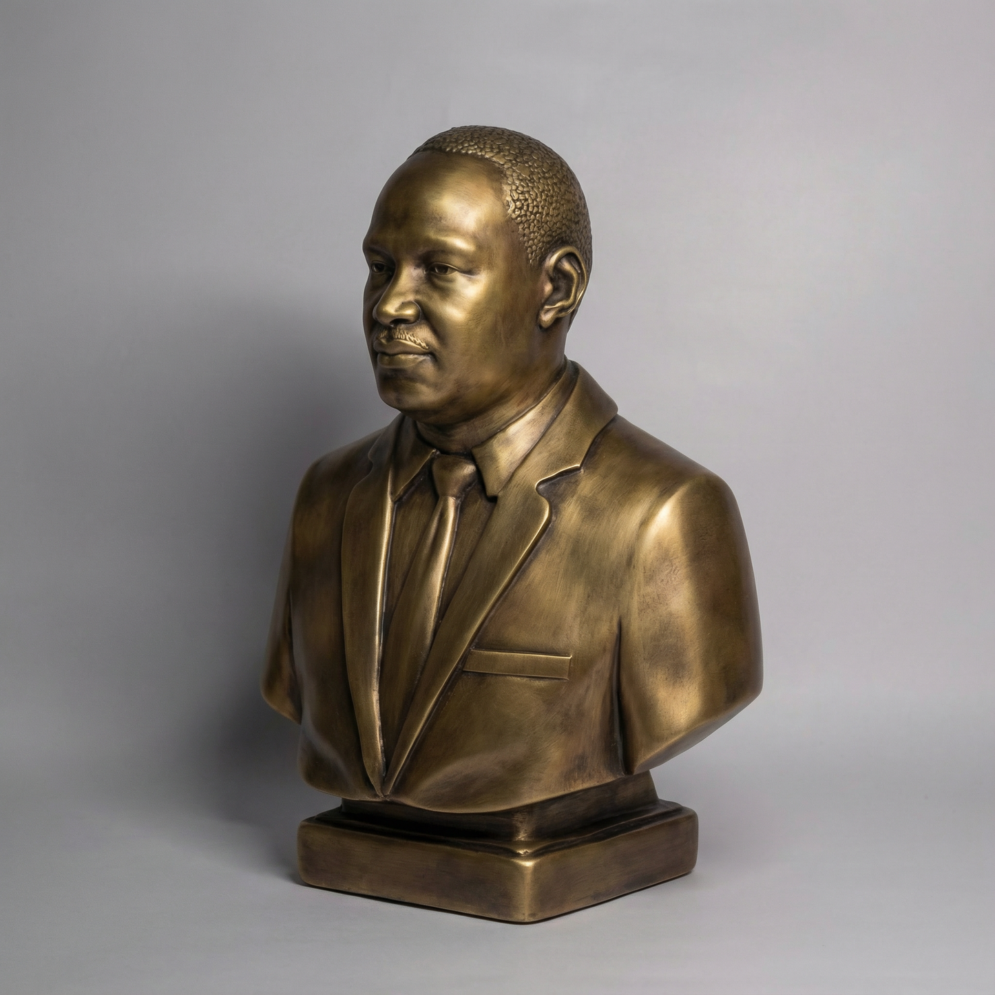 Martin Luther King Jr 6 Inch Brass Finish Miniature Statue
