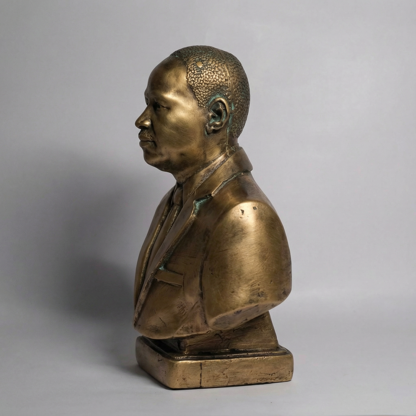 Martin Luther King Jr 6 Inch Brass Finish Miniature Statue