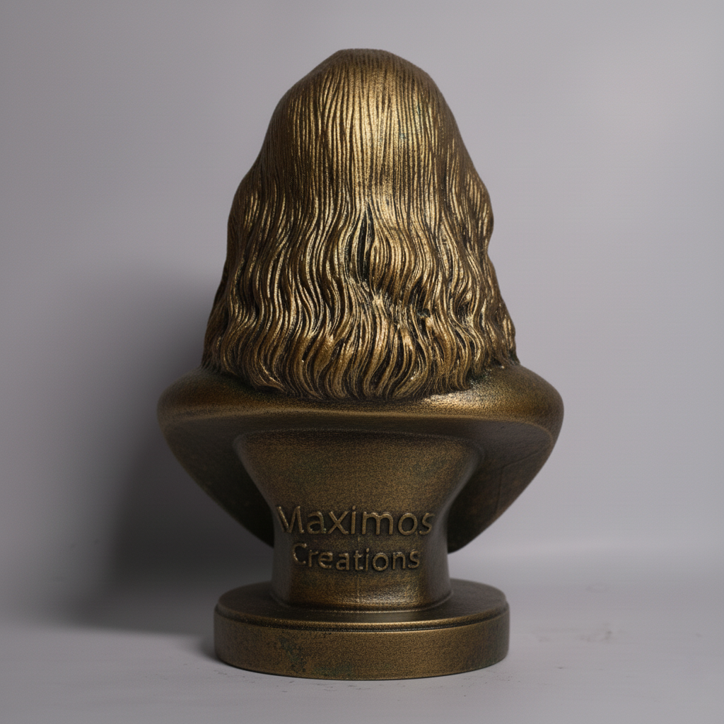 Benjamin Franklin brass finish figurine for home and office decor