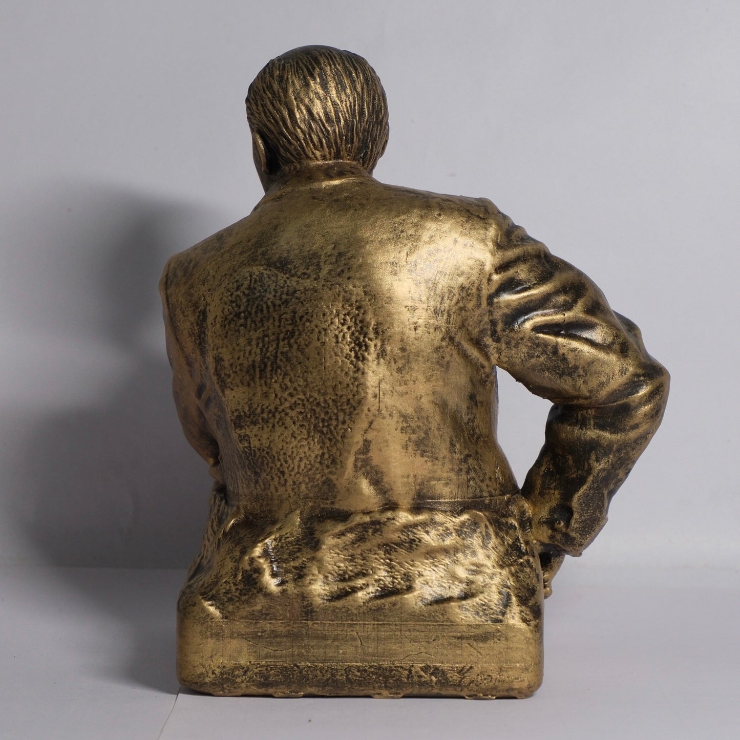 Vladimir Lenin Stone Dust Brass Finish 9" Statue Miniature