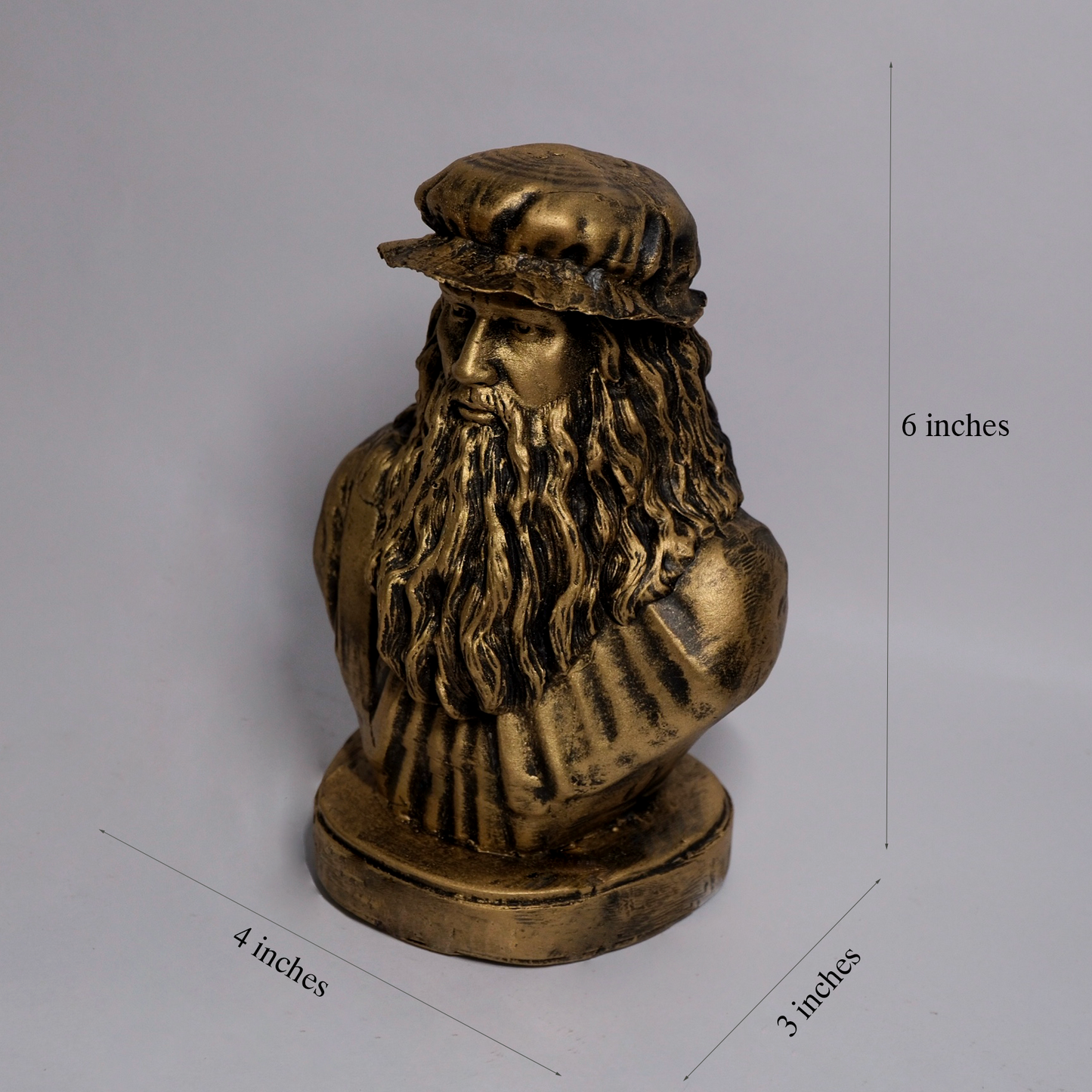 Leonardo da Vinci classical sculpture for study and office decor