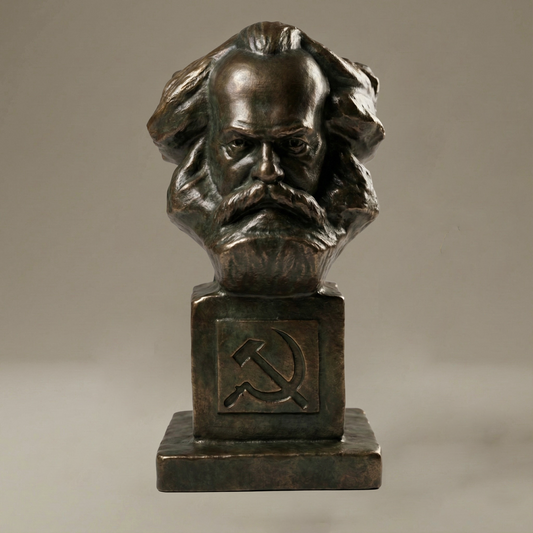 Karl Marx 9 inch brass finish statue