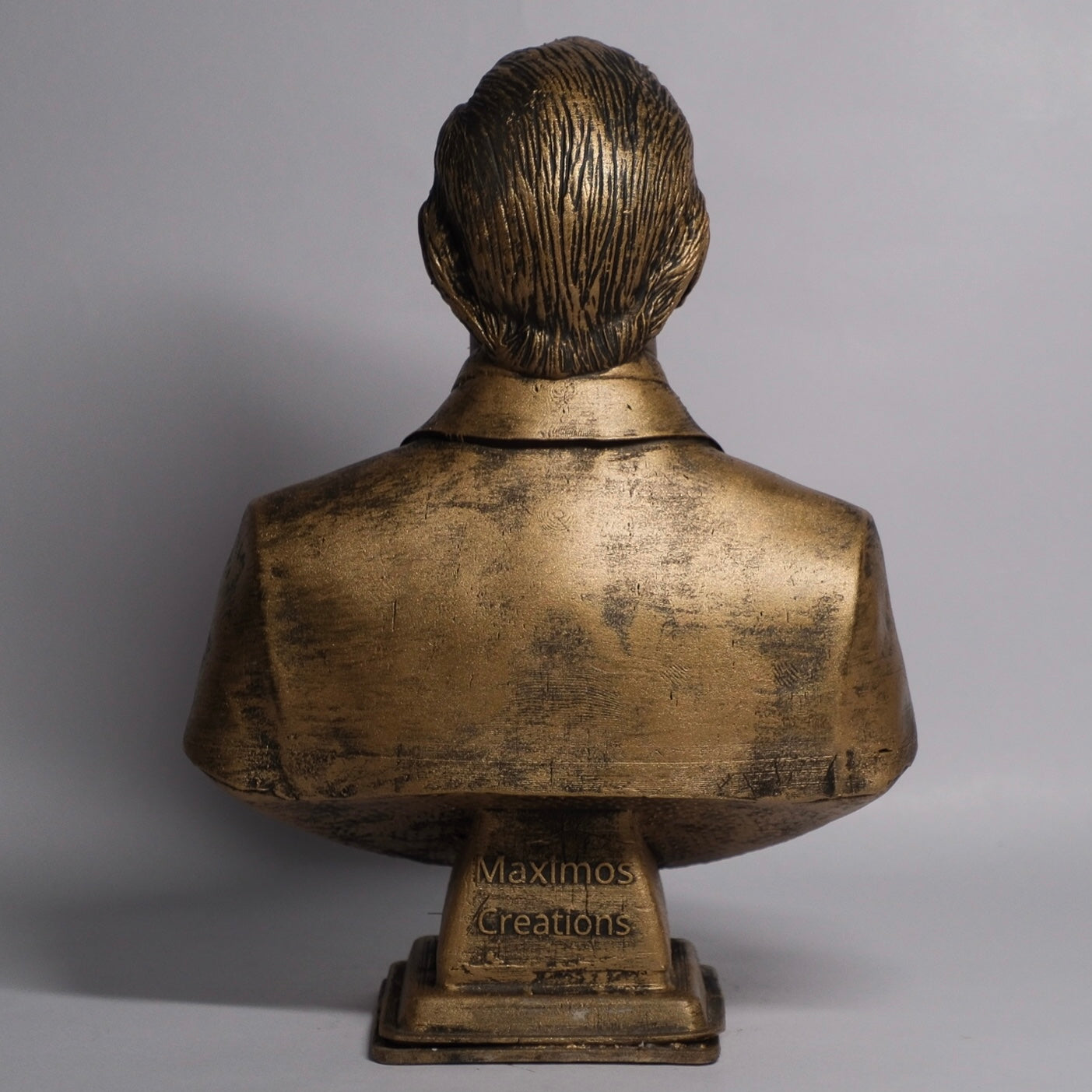 Stone dust resin Abraham Lincoln statue brass coated