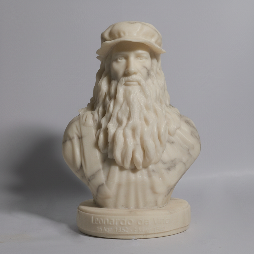 Leonardo da Vinci 6 Inch Statue – Brass Finish | Polymath | Artist | Genius