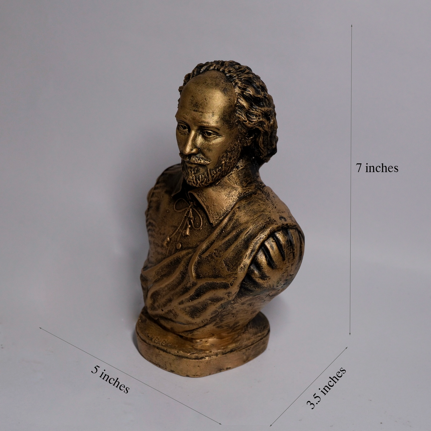 Shakespeare miniature statue for library and study room décor