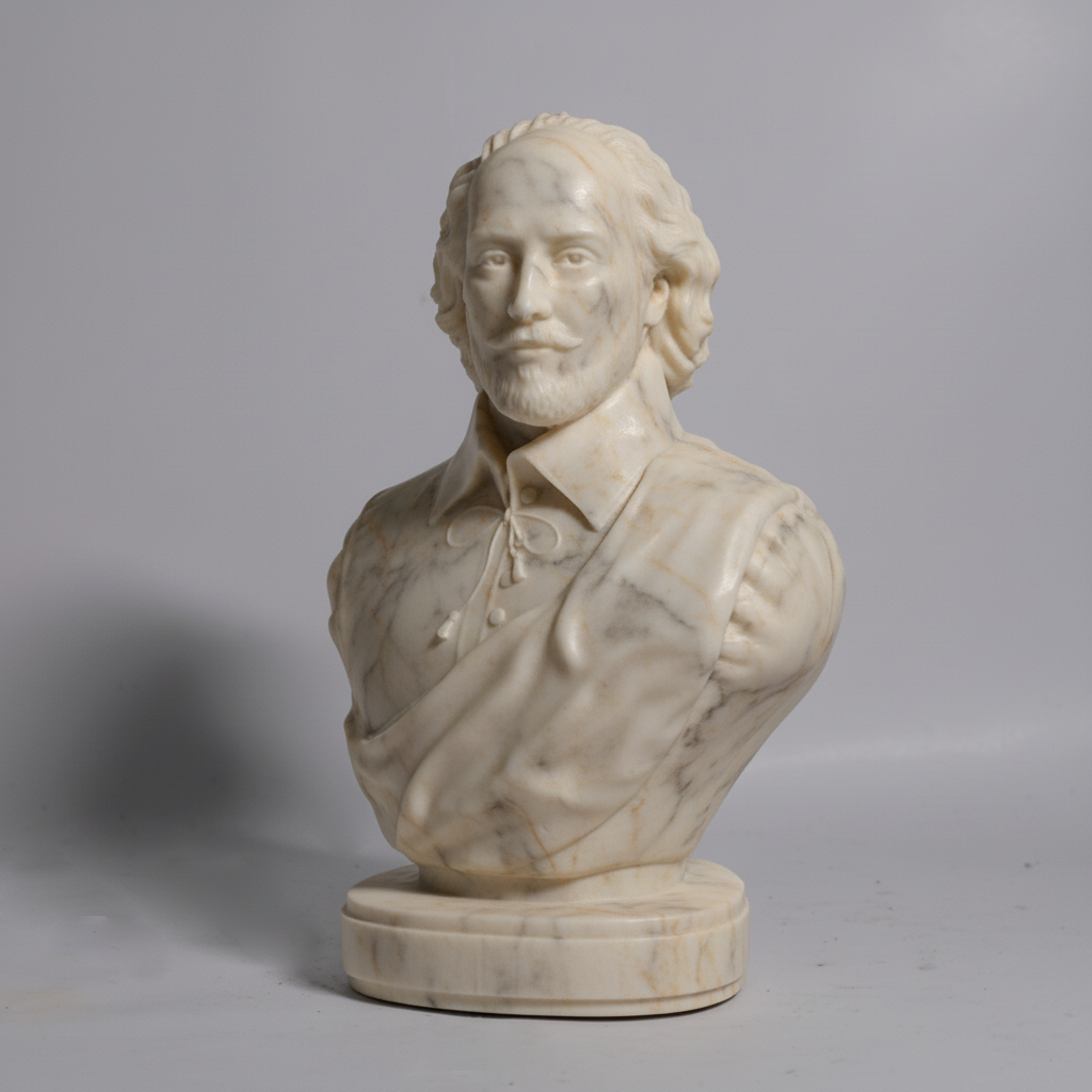 William Shakespeare 6 Inch Brass Finish Statue